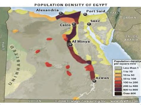 Population Density Of Egypt Evidencing The Environmental Influences Download Scientific