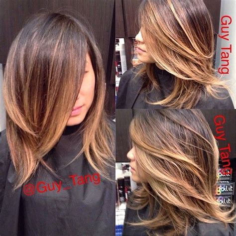 Soft transition from dark roots to brighter tips. ombre hair for medium length - Google Search | Hair ...