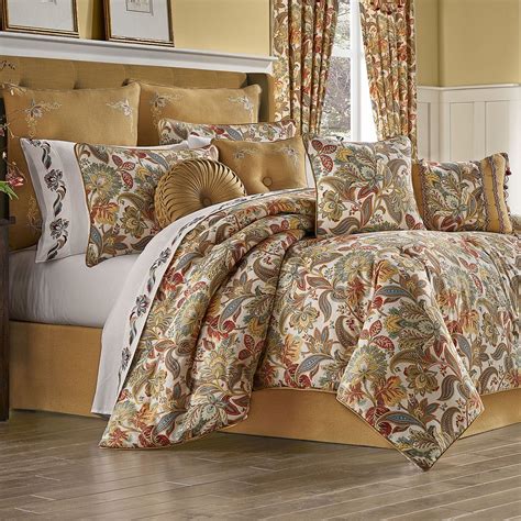 August Jacobean Floral Comforter Bedding By Five Queens Court Bedroom
