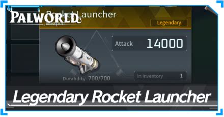 Legendary Rocket Launcher Schematic Location And Stats PalworldGame