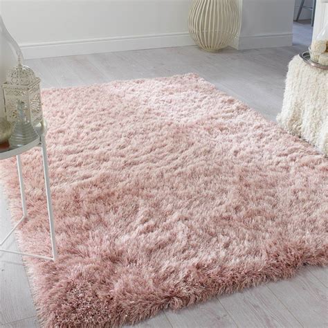 Dazzle Shaggy Rugs In Blush Pink Buy Online From The Rug Seller Uk