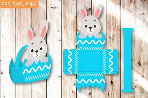 Easter Bunny Party Favor Candy Box Template SVG (1849184) | SVGs
