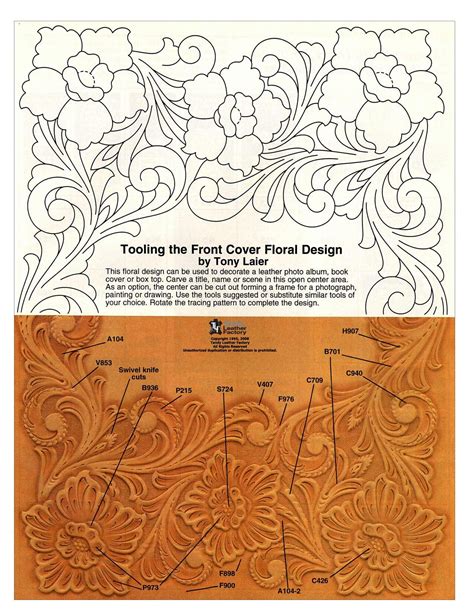 Pattern For Flower Sheridan Style Leather Craft Patterns Leather