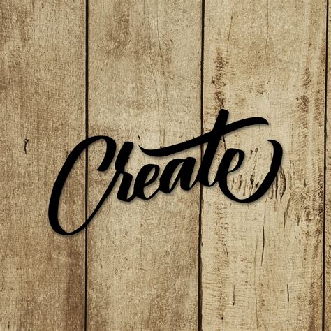 Create Metal Word Wall Art Home Decor Hanging Sign T Words Etsy