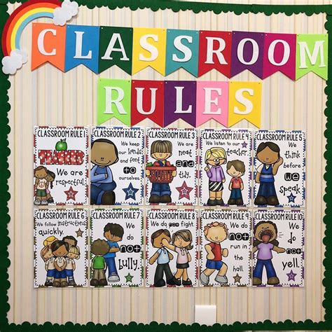 20pcsset Learn English Children A4 Plastic Card Classroom Rules