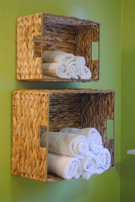 Our collection of quality decorative bathroom storage baskets will add style and functionality to any corner of your bathroom. DIY Bathroom Towel Storage in Under 5 Minutes - Making ...