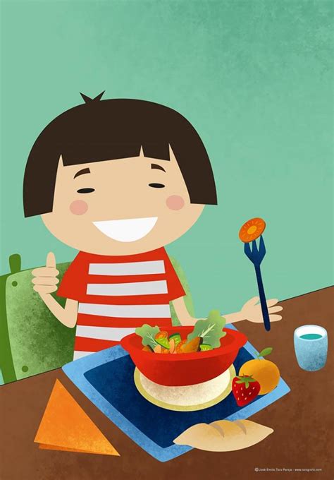 Ilustración Alimentación Saludable Illustration Healthy Nutrition