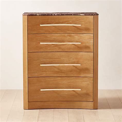 Linear Tall 4 Drawer Wood Dresser Reviews Cb2