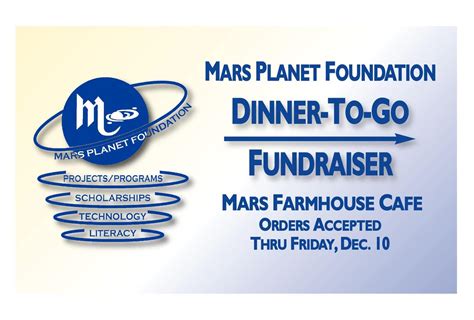 Foundation Holding Dinner To Go Fundraiser Mars Area School District