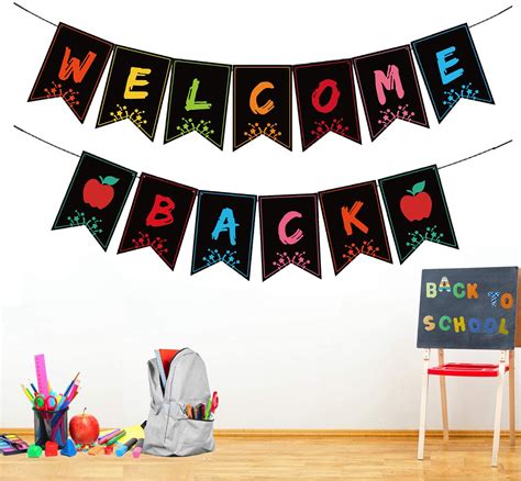 Buy Welcome Back Banner School Decorations First Day Of School Banner