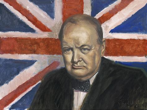 Winston Churchill Painting By Robert Scott