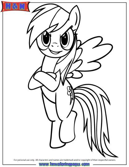 pony coloring pages rainbow dash part