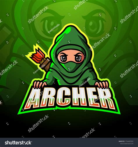 Archer Mascot Esport Logo Design Stock Vector Royalty Free 1754407055