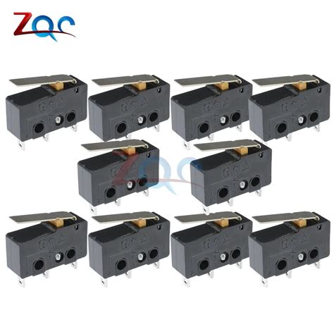 10pcs Tact Switch On Off Kw11 3z 5a 250v Microswitch 3pin Buckle New In