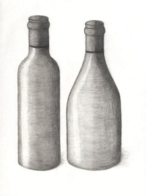 Bottle Pencil Drawing