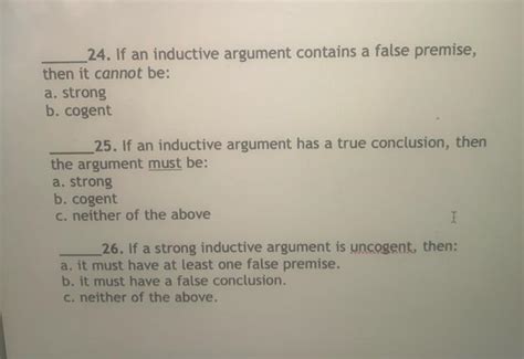 Solved Some Of The Following Arguments Are Deductive And