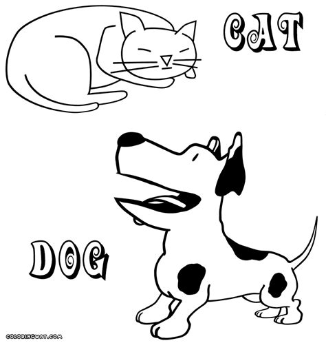 Cat and dog coloring pages | Coloring pages to download and print