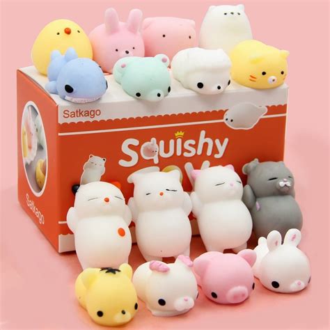 20 Mochi Mochi Squishy Toys Satkago 20 Pcs Mini Squishies Mochi