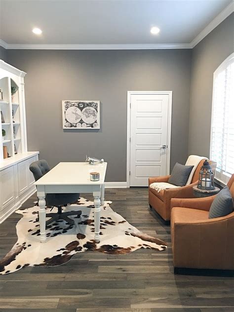 Sherwin Williams Dovetail Grey Home Office Paint Color