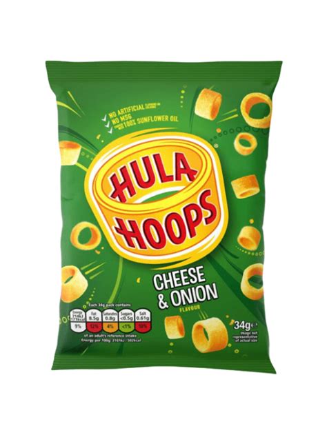 Hula Hoops Crisps Cheese And Onion 34g X 32 Jl Brooks
