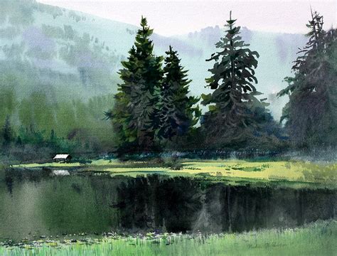 Ward Lake Ketchikan Painting By Vladimir Zhikhartsev Pixels