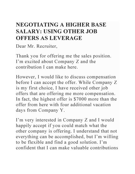 49 Best Salary Negotiation Letters Emails And Tips Templatelab