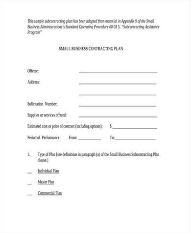 sample business contract forms   documents  word
