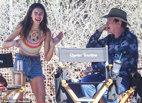 Margaret Qualley And Quentin Tarantino Chat On Set Of New Movie Artofit