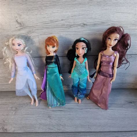 Disney Princess Doll Set Anna Elsa Jasmine Megara Aladdin Hercules