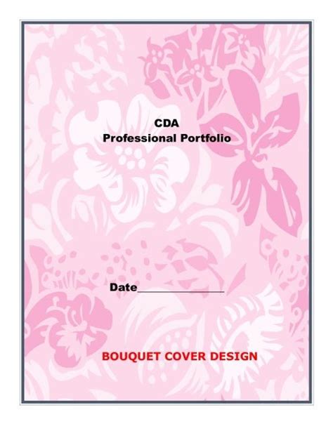 Cda Portfolio Cover Page Template