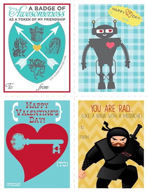 Free Printable Valentine Cards For Boys