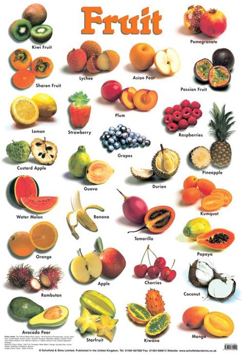 Fruit Posters At Schofield And Sims Fruits And Vegetables Names