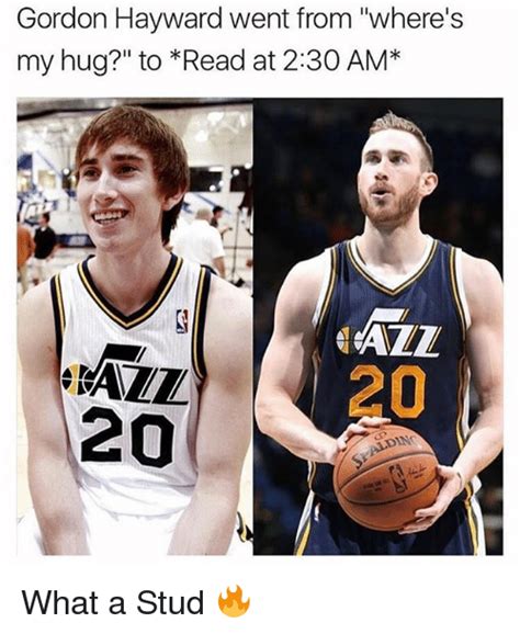 Gordon Hayward Went From Wheres My Hug To Read At 230 Am ギait All 20