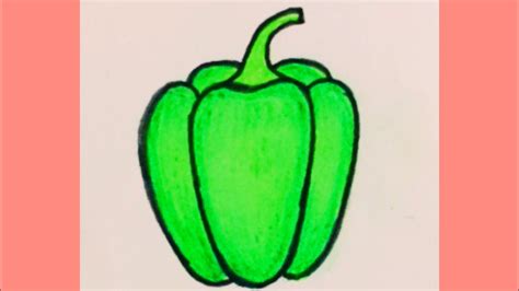 How To Draw Capsicumbell Pepper Step By Stepeasy Capsicum Drawing