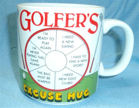 Papel Freelance Golfers Excuse Mug Cup Coffee Tea Stoneware Mint Gag