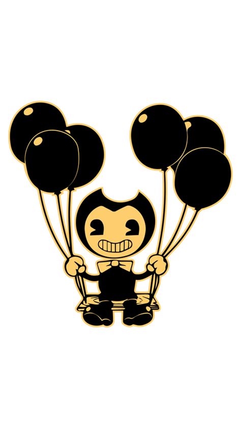 Bendy On Swing Sticker Bendy And The Ink Machine Black Balloons