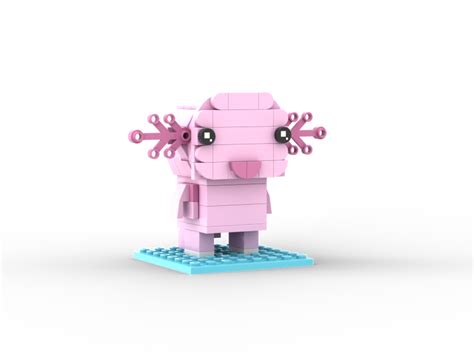 Lego Moc Axolotl Pink Brickheadz By Elliottjd Rebrickable Build