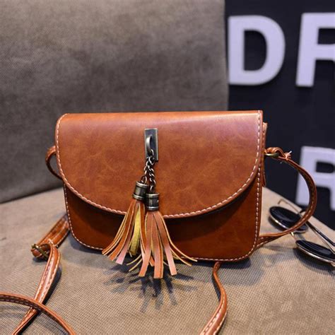 Xiniu Pu Leather Tassels Crossbody Women Handbag Satchel Messenger Bag
