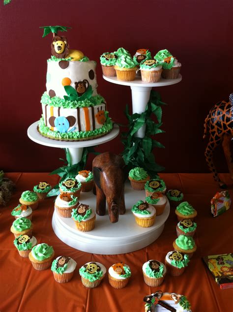 Jungle Animal Diaper Cake Ideas Shower Cake Jungle Safari Cakes