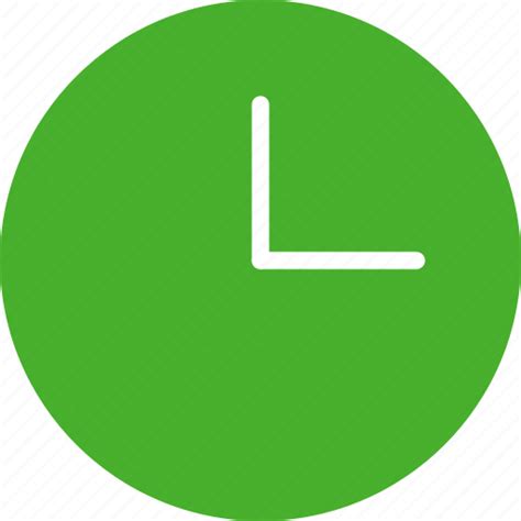 Circle Clock Green Time Timing Watch Icon Download On Iconfinder