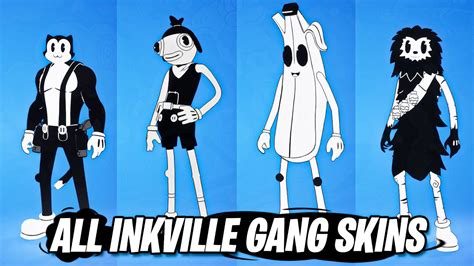 all toons skins in fortnite inkville gang youtube