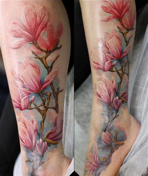 50 Tatouages De Fleurs De Magnolia Tattoo Guide Magazine Numéro 1