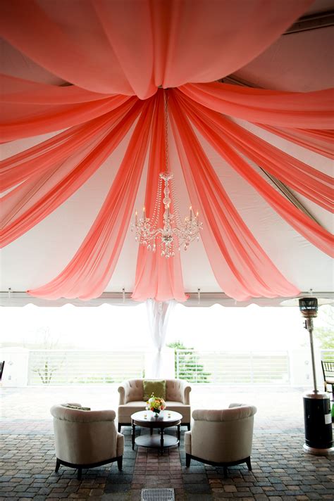 Coral Tent Draping I Designed By Engaging Events I Charleston Sc