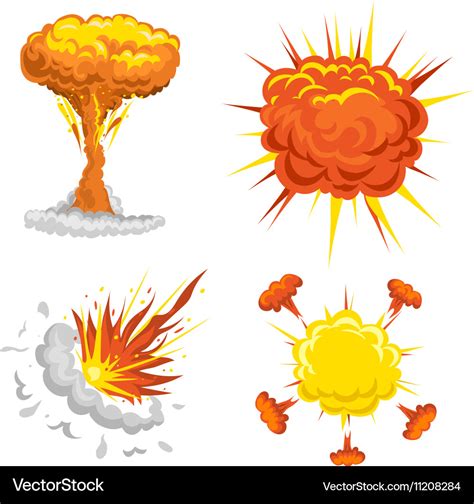 Bomb Explosion Effect Royalty Free Vector Image