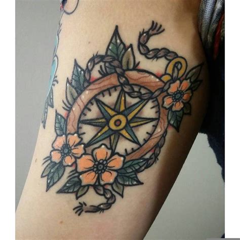 It seems to be inspired by the famous compass of captain jack sparrow. 75 Rose and Compass Tattoo Designs & Meanings - Choose ...