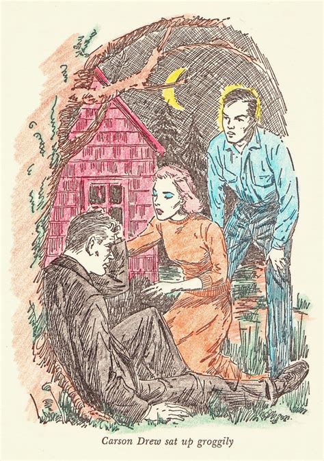 The Bungalow Mystery Carson Drew Sat Up Groggily Nancy Drew Illustrations Nancy Drew