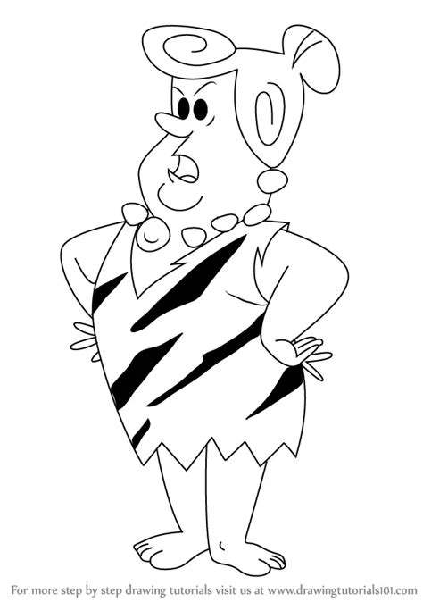 Learn How To Draw Pearl Slaghoople From The Flintstones The