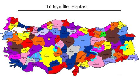 Türkiye İller Haritası Büyük Boyutlu Kaliteli Ülke Haritaları