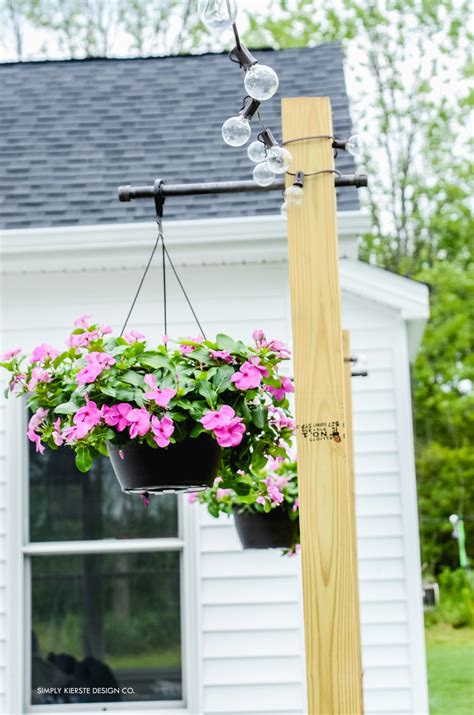 Diy Posts For Outdoor String Lights Easy Backyard Project