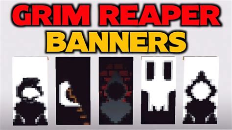 Minecraft Grim Reaper Banners Design Tutorial Steve Craft Youtube